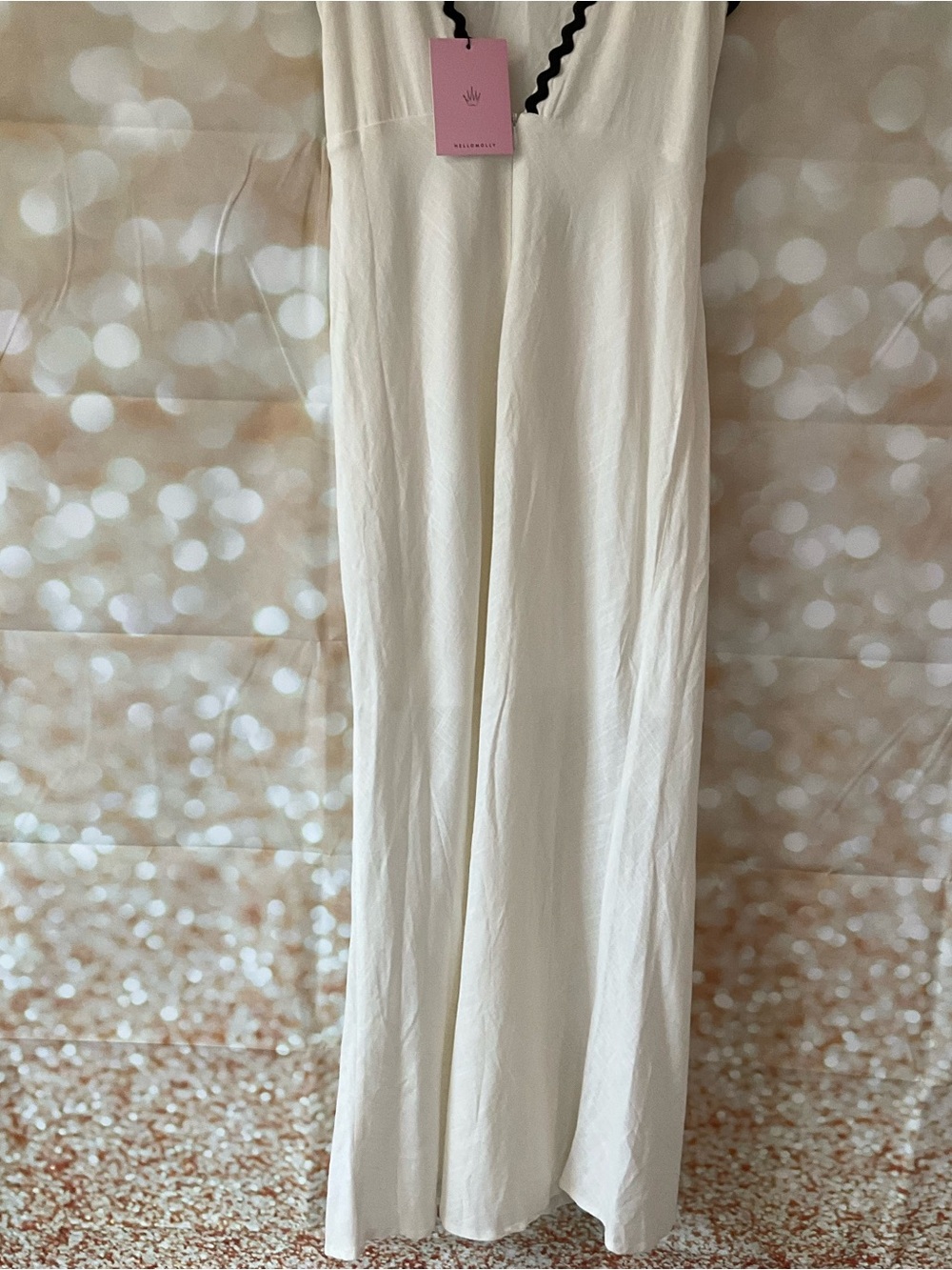 Hello Molly White and Black Linen Blend Dress - Picture 9 of 14